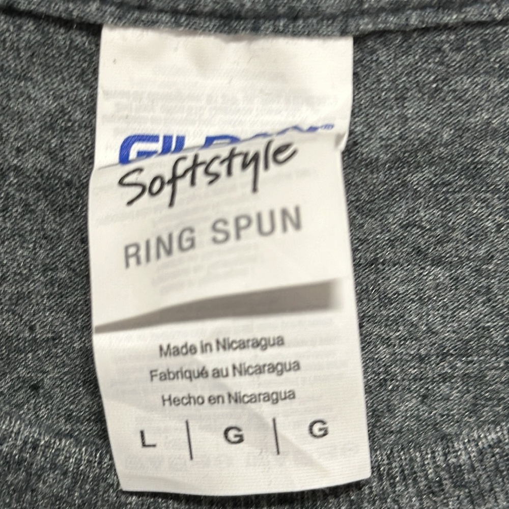 Gildan grey tee “Walk a mile in our shoes” Size L / Box 23-19 - Picture 3 of 6